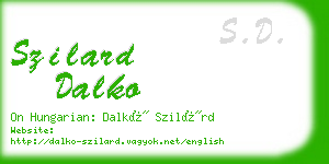 szilard dalko business card